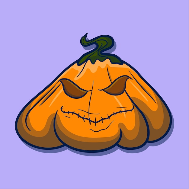 Vector calabazas de halloween de dibujos animados aislados