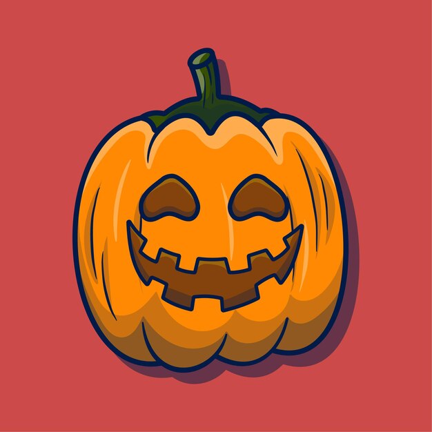 Vector calabazas de halloween de dibujos animados aislados