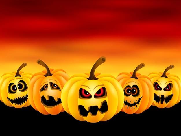 Vector calabazas para halloween