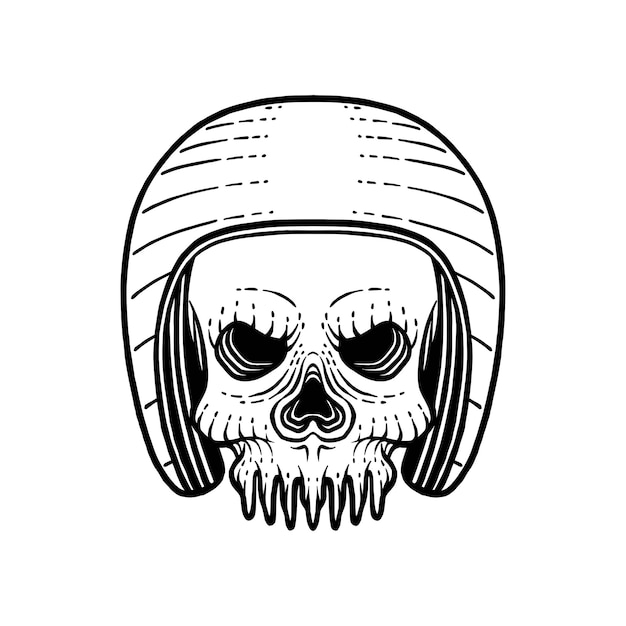 Calavera con accesorios para casco de moto