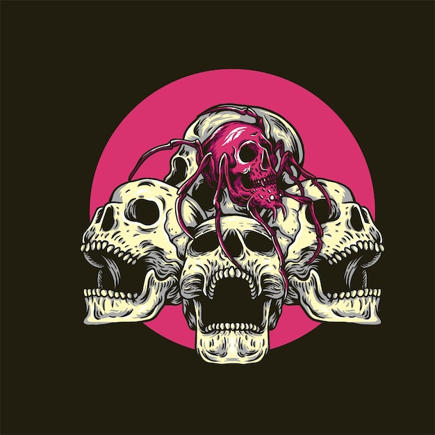 La calavera y la araña