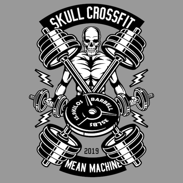 Vector calavera crossfit