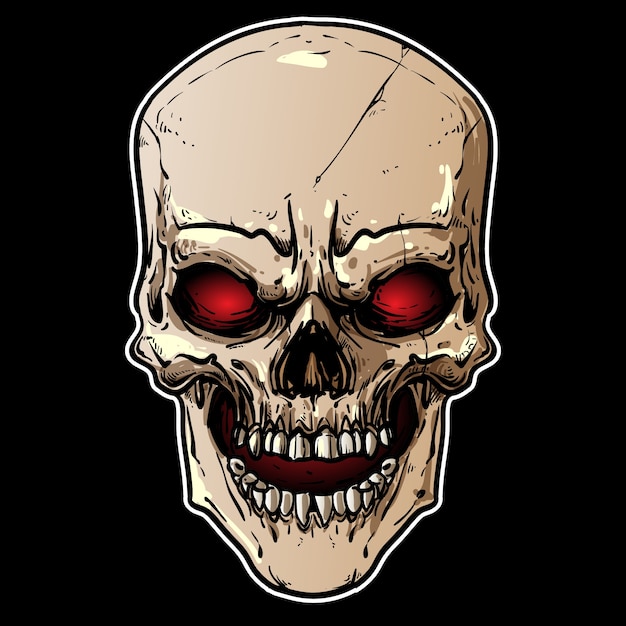 Calavera dibujada a mano