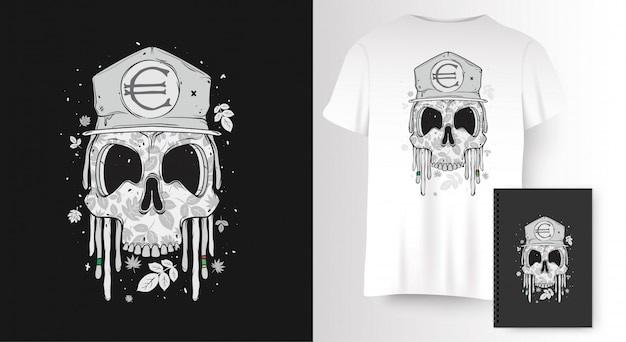 Calavera para estampado de camiseta