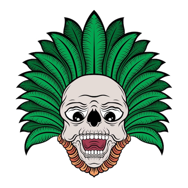 Calavera con hoja