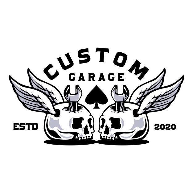 Calavera con llave de garaje personalizada