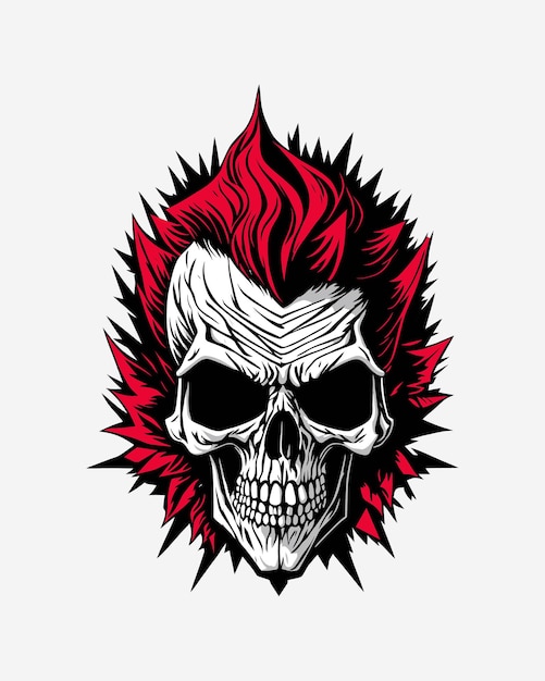 calavera pelo rojo