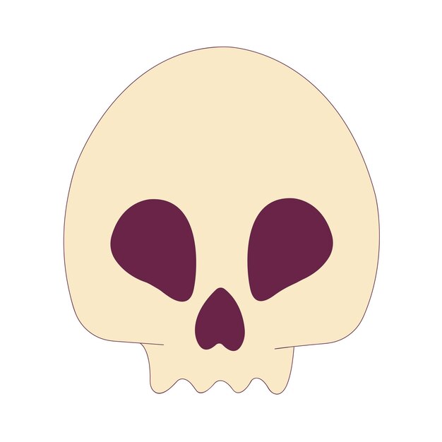 La calavera. Se puede utilizar como tatuaje Vector de Halloween aislado en blanco. vector de Halloween.