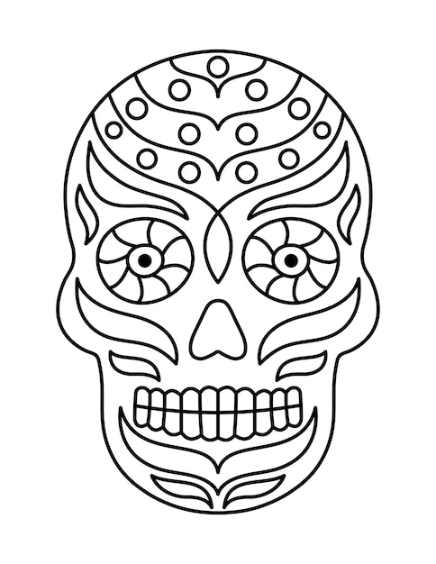 Calaveras para colorear para niños pequeños