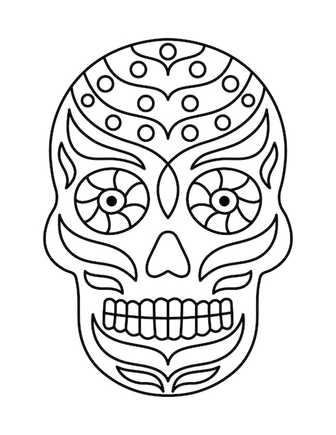 Calaveras para colorear para niños pequeños