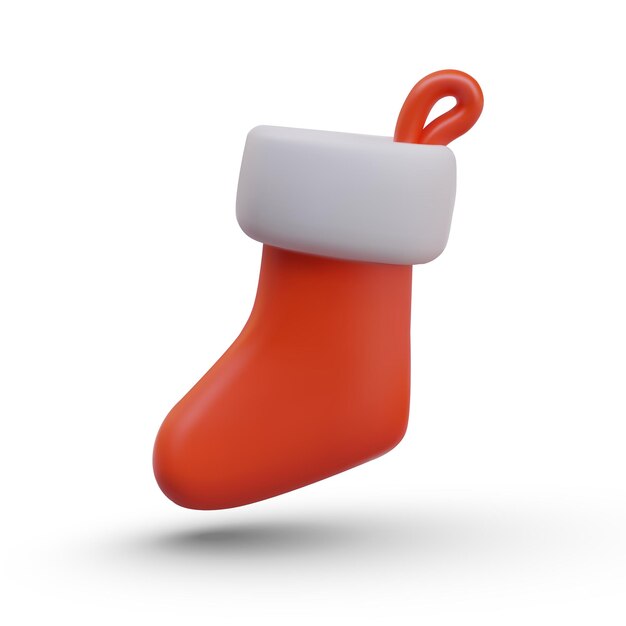 Calcetín rojo colorido para las vacaciones de invierno Calcetín para colgar con concepto de regalo
