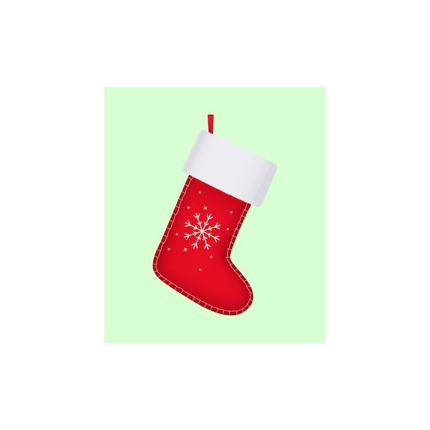 los calcetines del árbol de navidad icono de tipo vectorial