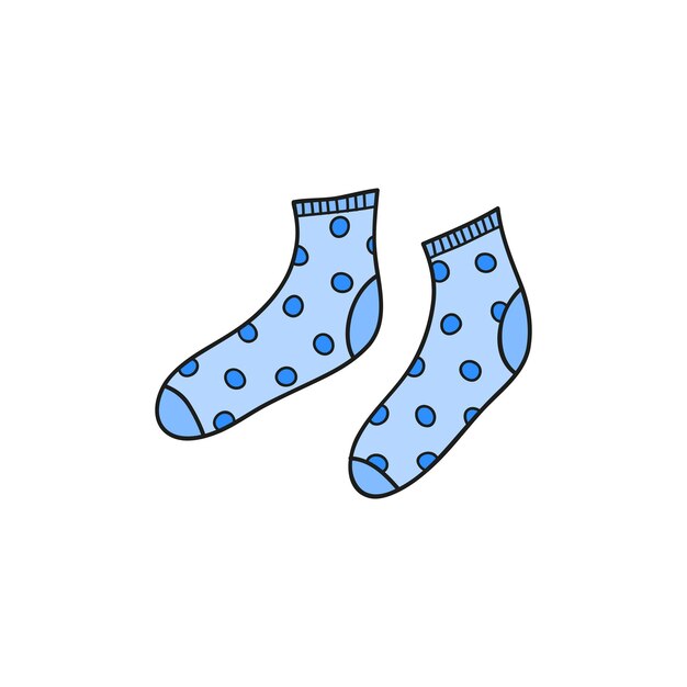 Calcetines azules dibujados a mano