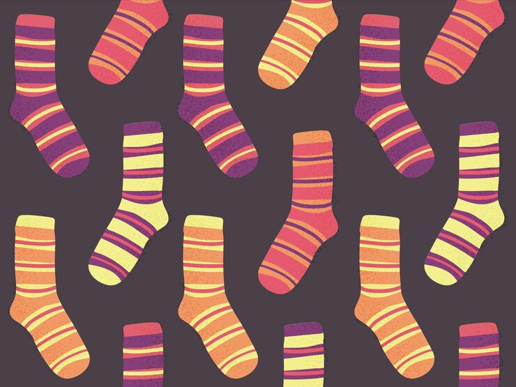 Vector calcetines color pastel fondo oscuro