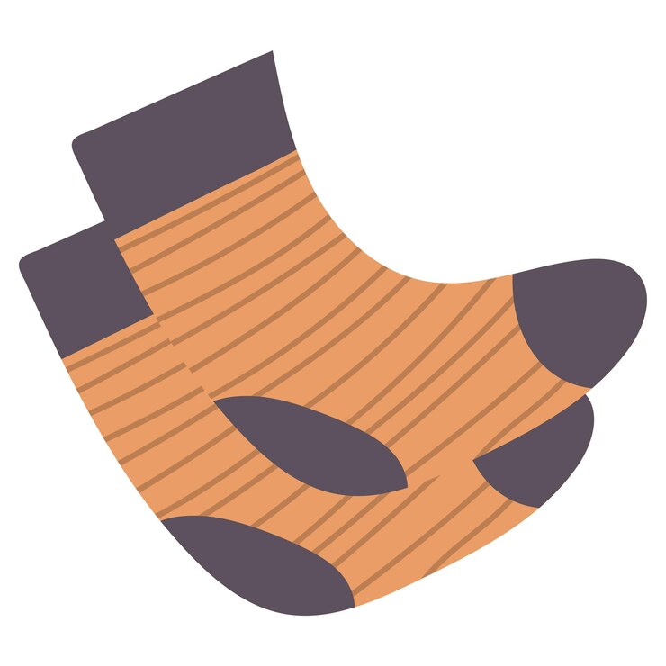 Vector calcetines en estilo de dibujos animados sobre fondo azul suave