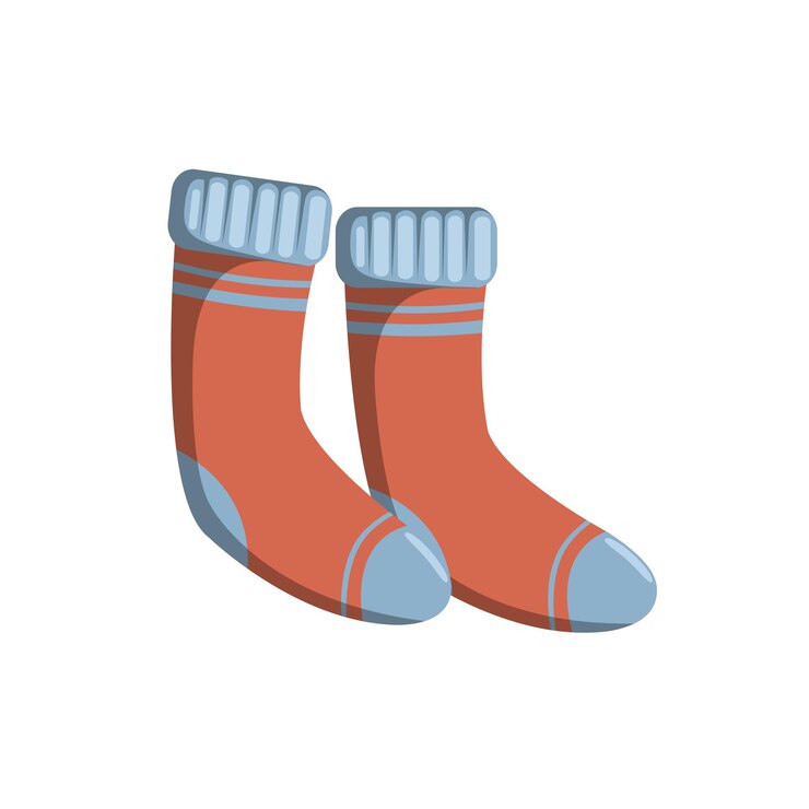 Vector calcetines de invierno planos de vector libre