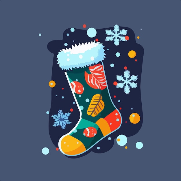 Calcetines navideños pegatina calcetín navideños pegatinas elementos colección invierno