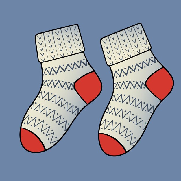 Calcetines de punto Ropa de invierno Hermosa ropa acogedora con patrones y adornos