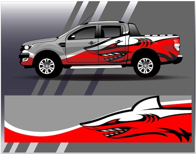 Calcomanía Car Wrap Design Vector Livery carrera