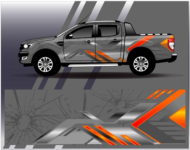 Calcomanía Car Wrap Design Vector Livery carrera