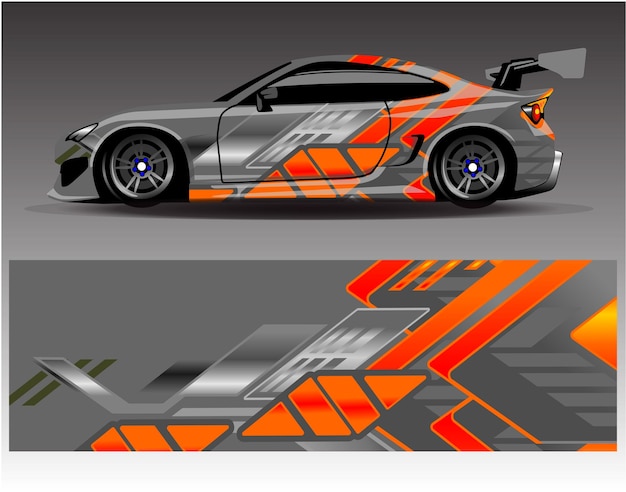 Calcomanía Car Wrap Design Vector Livery carrera