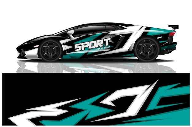 calcomanía de coche deportivo