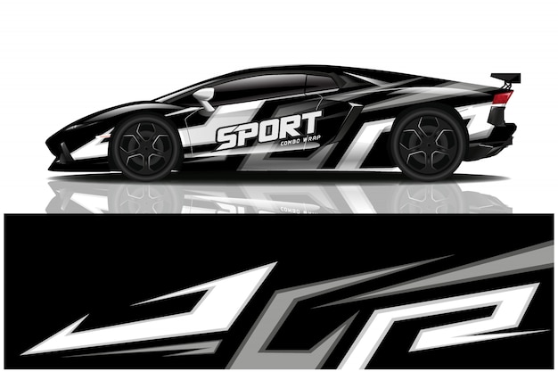 calcomanía de coche deportivo