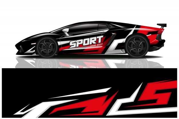 calcomanía de coche deportivo