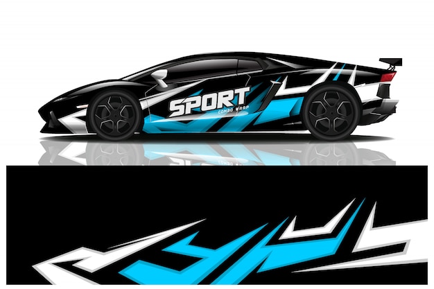 calcomanía de coche deportivo