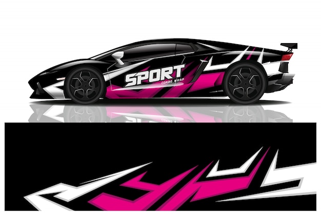 calcomanía de coche deportivo
