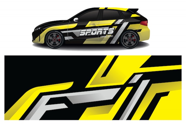 calcomanía de coche deportivo
