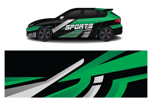 calcomanía de coche deportivo