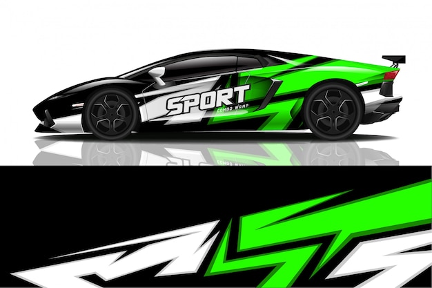 calcomanía de coche deportivo
