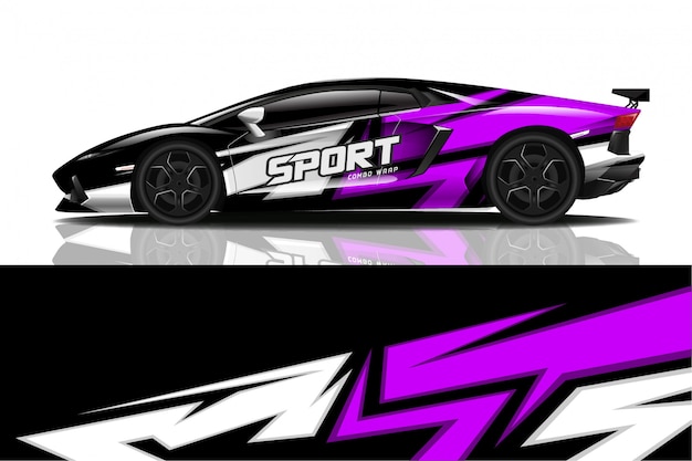 calcomanía de coche deportivo