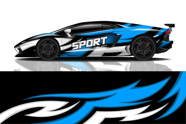 calcomanía de coche deportivo