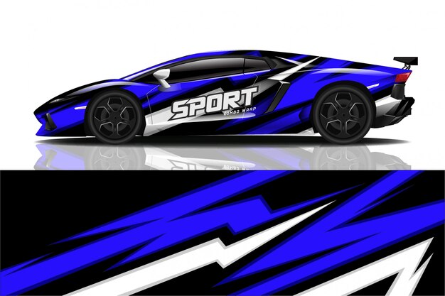 calcomanía de coche deportivo
