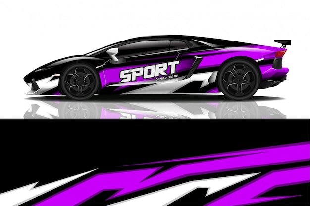 calcomanía de coche deportivo