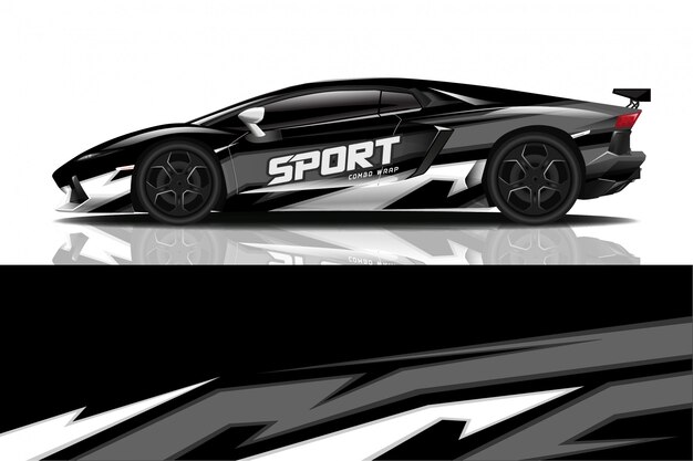 calcomanía de coche deportivo