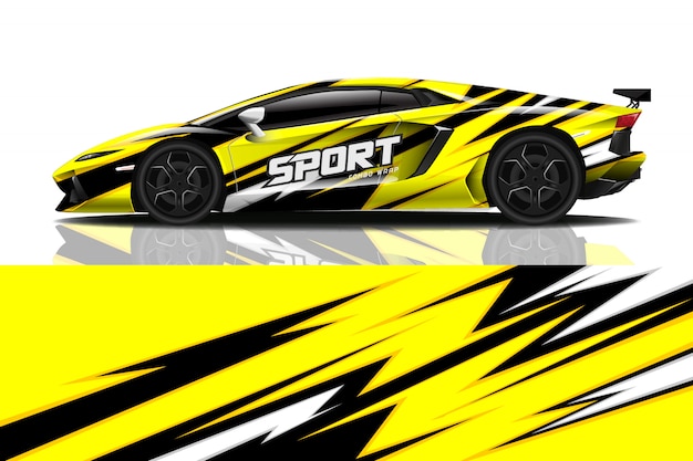 calcomanía de coche deportivo