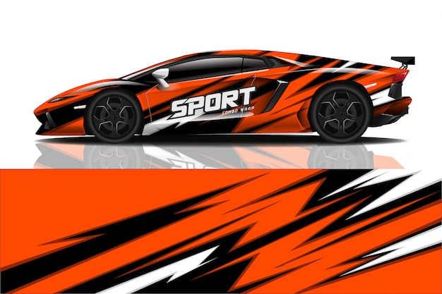 calcomanía de coche deportivo