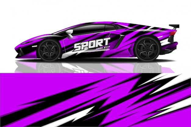 calcomanía de coche deportivo
