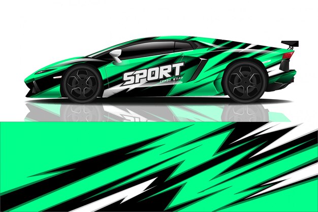 calcomanía de coche deportivo