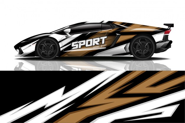 calcomanía de coche deportivo