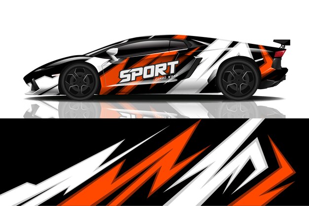 calcomanía de coche deportivo