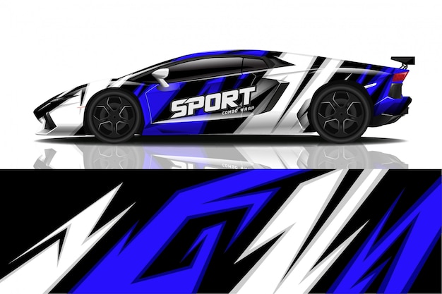 calcomanía de coche deportivo