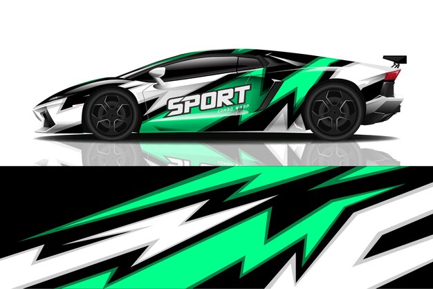 calcomanía de coche deportivo