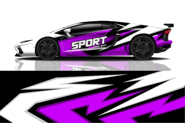 calcomanía de coche deportivo