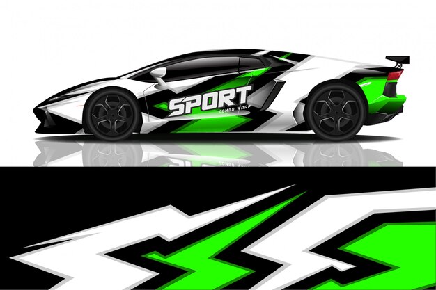 calcomanía de coche deportivo
