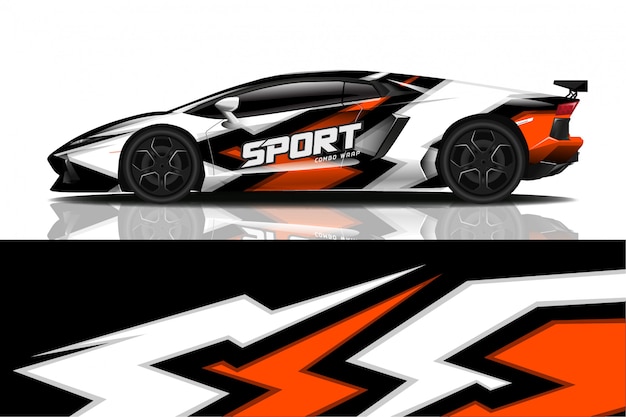 calcomanía de coche deportivo