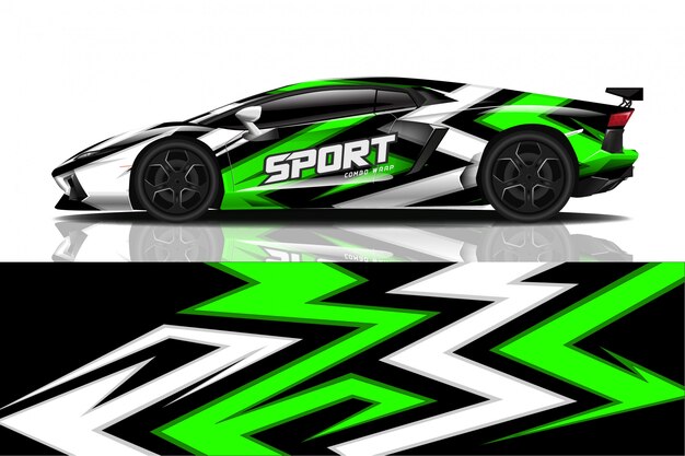 calcomanía de coche deportivo